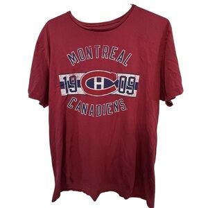 Vintage Distressed Montreal Canadiens NHL Hockey Soft Red Men’s XL T-Shirt